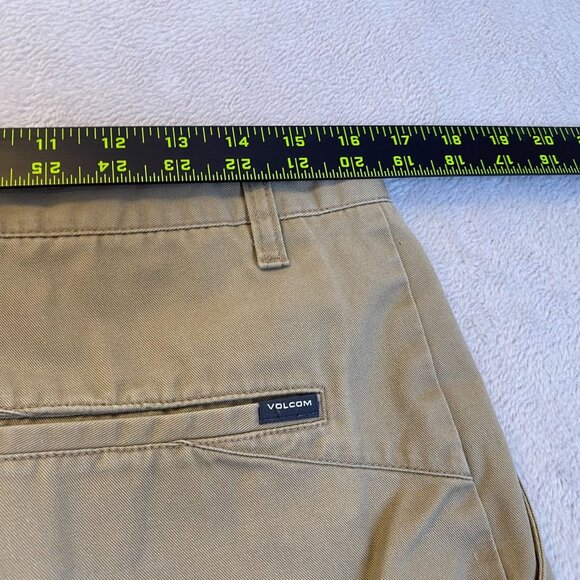 Volcom Mens Khaki Pants Size 31 Straight-Leg Cotton & Polyester Blend - Picture 6 of 16